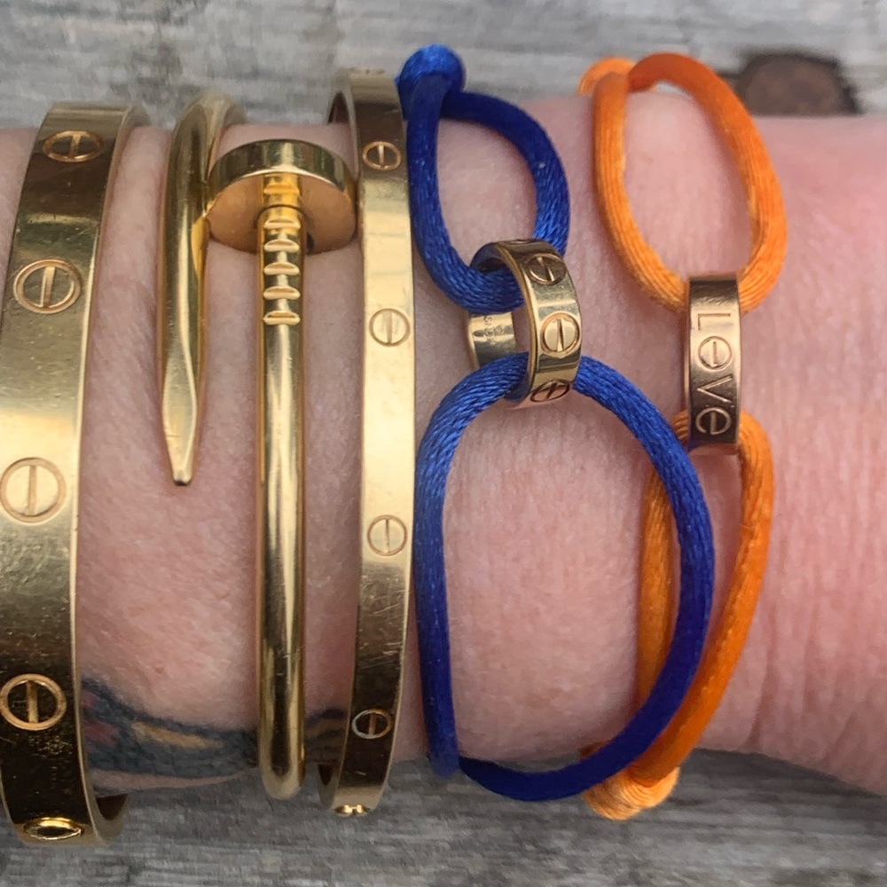 AUTHENTIC Cartier Love Cord Charity bracelet 18k YELLOW GOLD